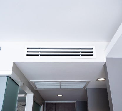Climatisation gainable intégrée dans un faux plafond